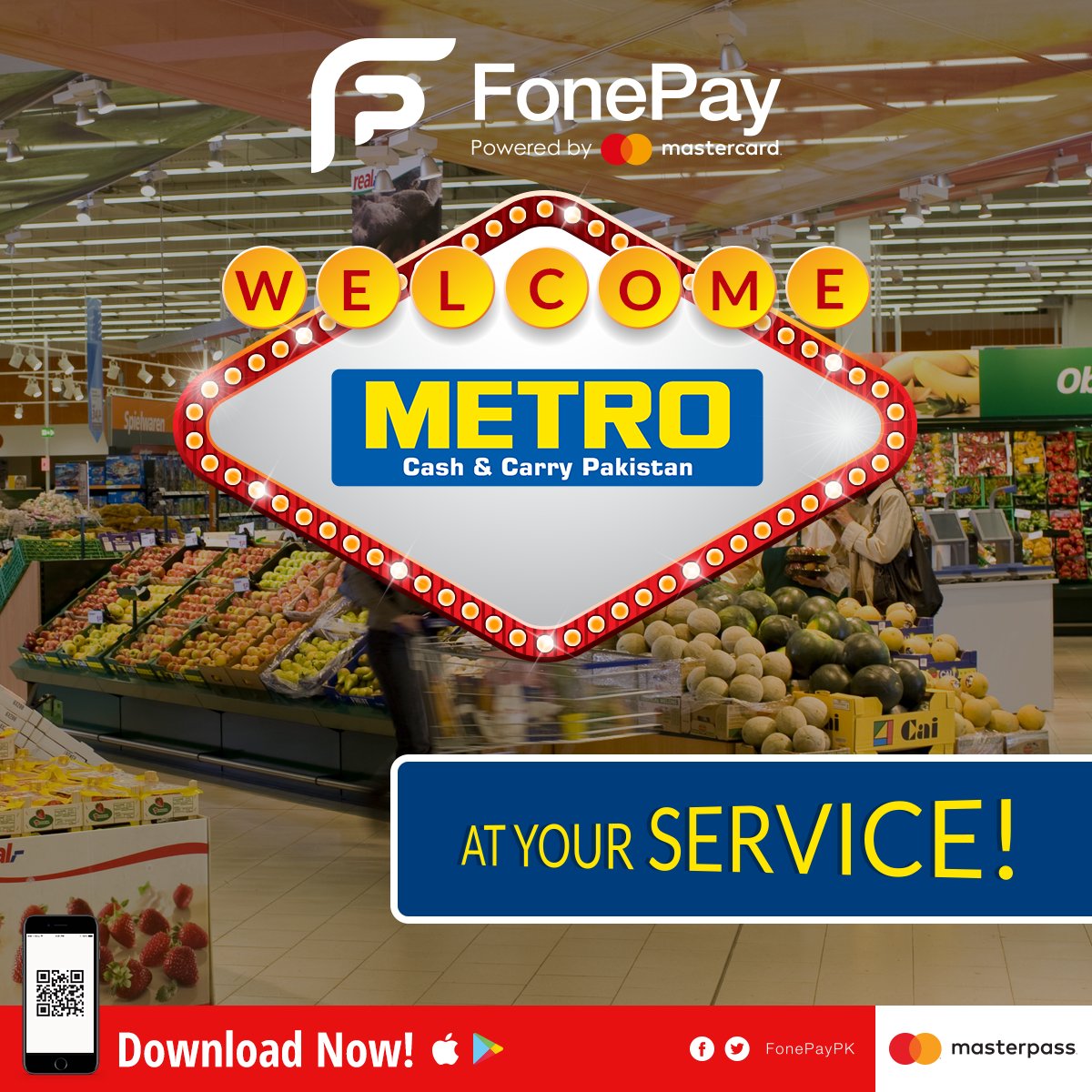 FonepayPk's tweet photo. First cash &amp; carry wholesale center in Pakistan!
#iamfonepay #inov8 #MobilePayments #DigitalPayments #Masterpass #Mastercard #Metro https://t.co/36C98iSErA
