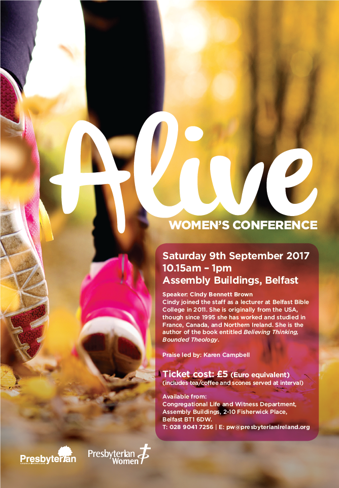 Diary date 9th September 2017... tickets cost £5 and are available from the office pw@presbyterianireland.org 
Don't miss out!