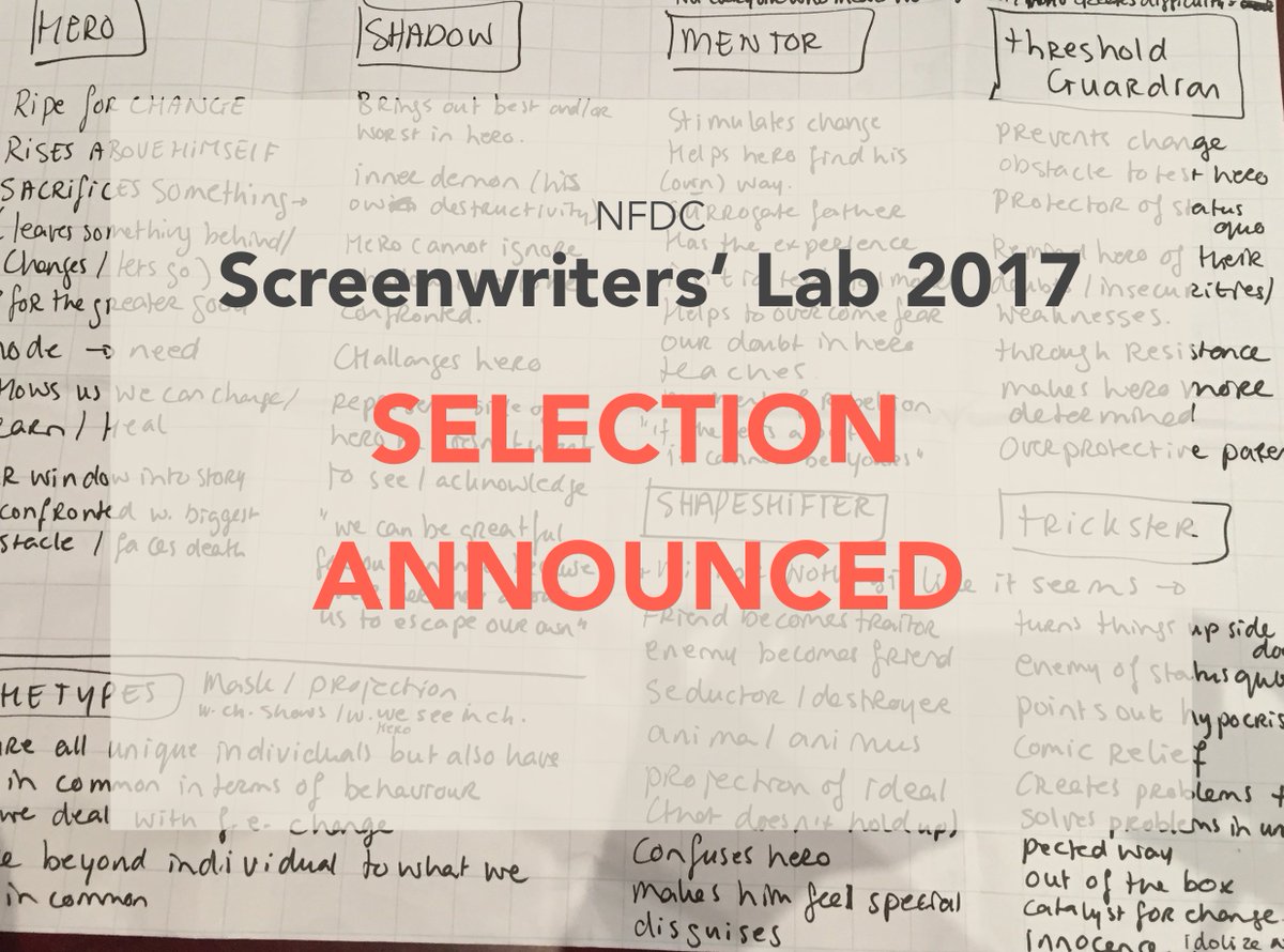 nfdcindia's tweet photo. We are glad to announce the selection for NFDC Screenwriters' Lab 2017! Visit https://t.co/YJ4WxtHfi4 for the complete list! #swl2017 #nfdc https://t.co/XQ4BKPToT5