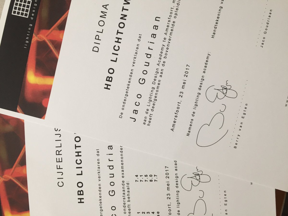 Diploma! Nu aan de slag als lichtontwerper met het maken van mooie lichtplannen #HBOlichtontwerp #lichtkunde #lichtkunde @Lichtiseenvak