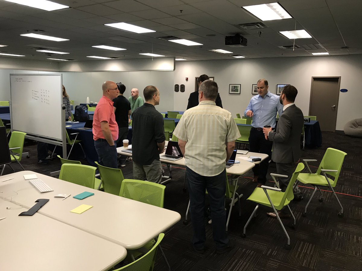 twenhold's tweet photo. Day 2 #NitroCreate the teams doing their stand ups and moving quickly toward demo day this Friday. @PowerHRG https://t.co/oVlJo2xfis