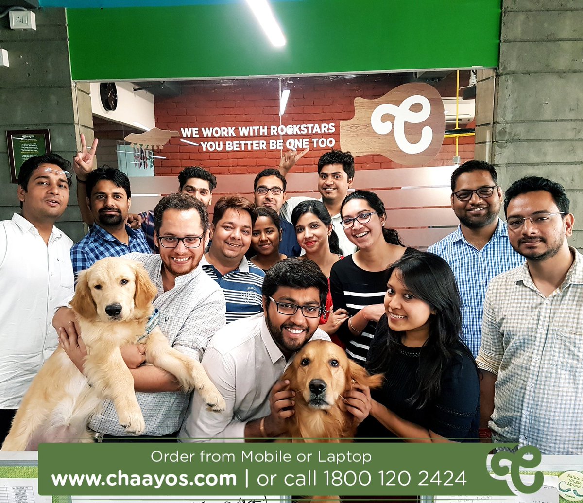 Everyday is a Fun day at Chaayos! 💕🐕😎
. 
#chaayos #petfriendlyoffice #officetales #officechai #dogfriendlyoffice