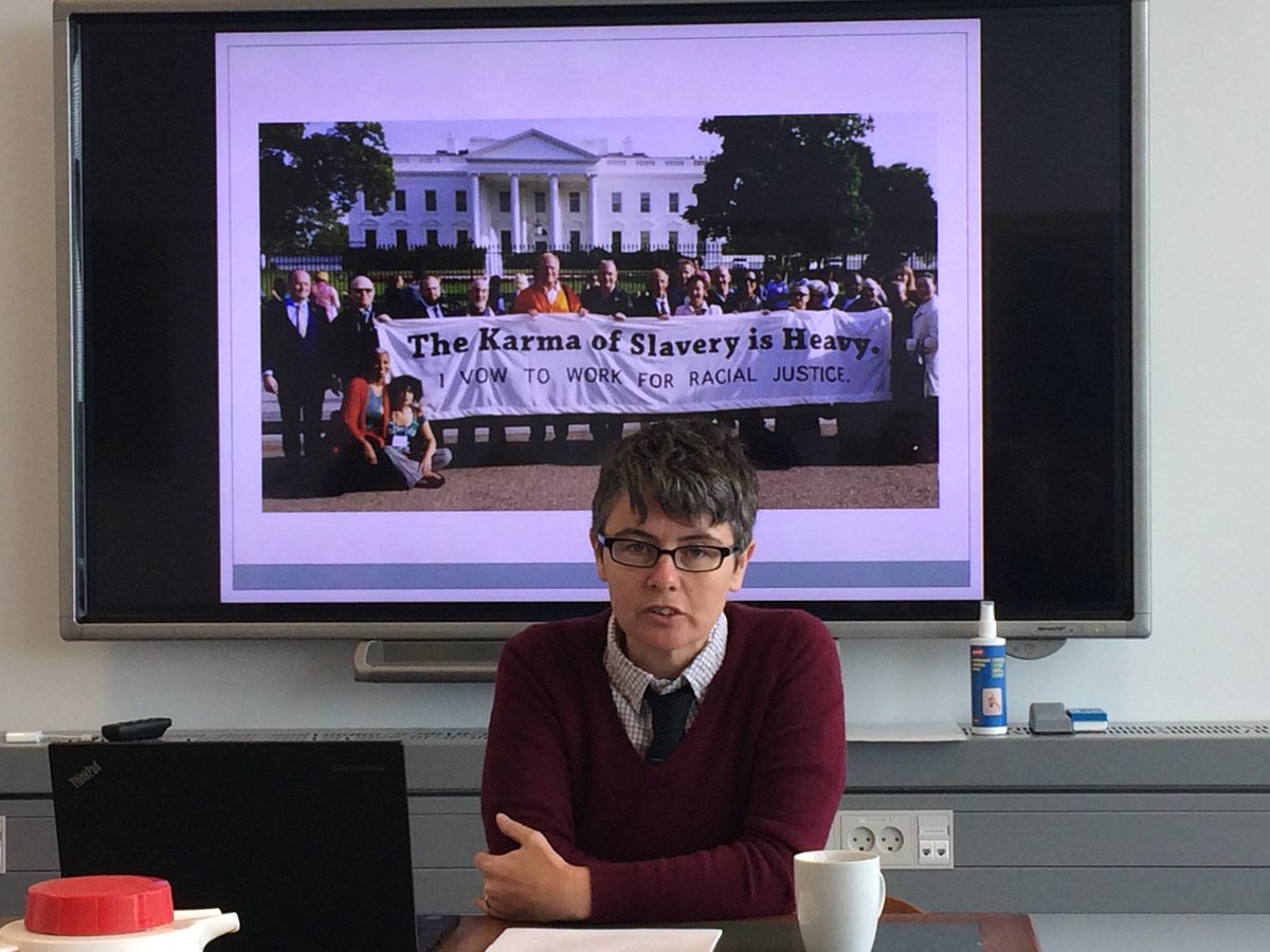 bbb_studies's tweet photo. Ann Gleig on "The Dukkha of Racism", now at #UCPH. @ccbs_studies @bbb_studies https://t.co/gNwsBCmHqs