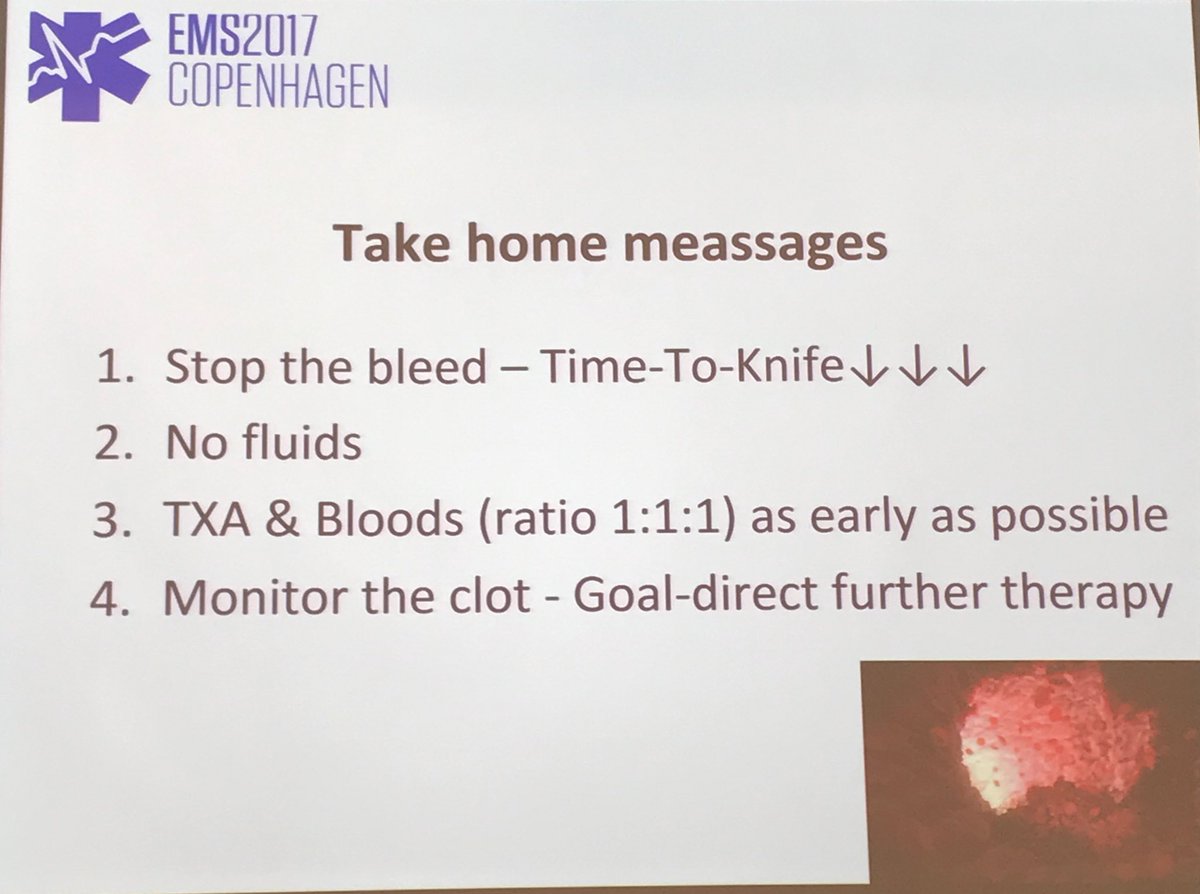 Summary from @J_Stensballe on the bleeding patient.#ems2017