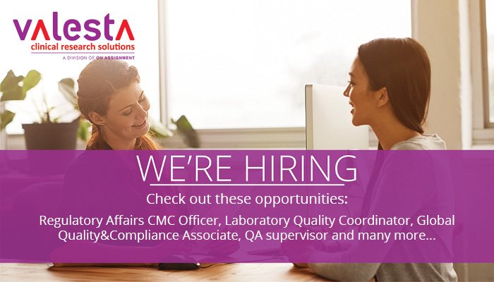 We are #hiring 
#Apply now! 
valesta.be/careers