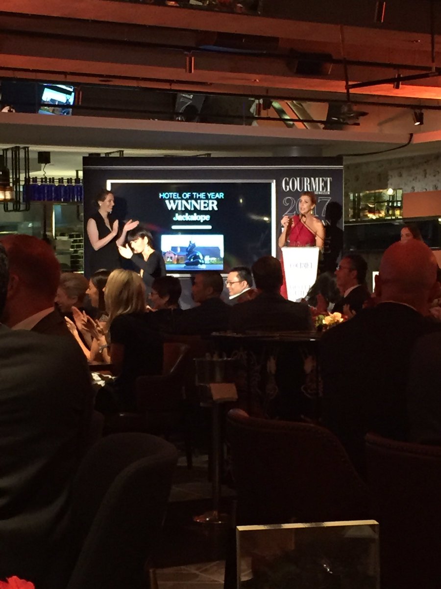 carawaters's tweet photo. At the @GourmetTweets hotel awards 👏🏻to @jackalopehotels which won hotel of the year #GTHotelGuide https://t.co/vTNtZNMLd9