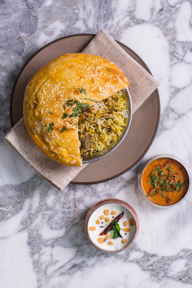 Playing DUM 🍲🍲

📷Dum gosht lamb biryani with b/marrow sauce and yoghurt dips📷