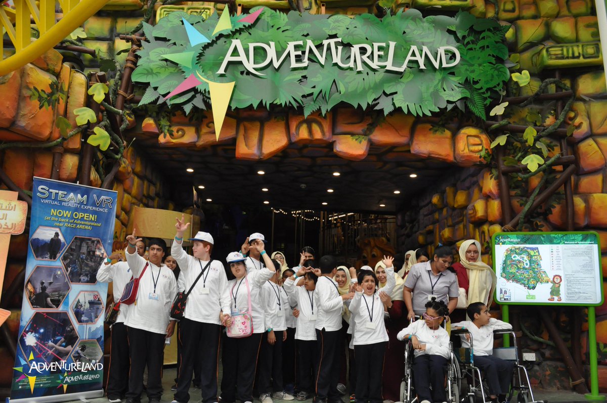 AdventureLandSh's tweet photo. Emirates Center for Rehabilitation Disabled had a blast at Adventureland - Sahara Centre. Kids enjoyed the one-day activity at the park. https://t.co/ApzlyS2gFS