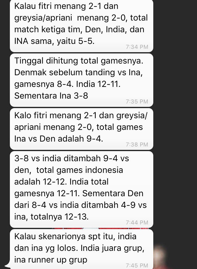 Itung-itungan singkat bersumber dari bung Broto Happy #SudirmanCup