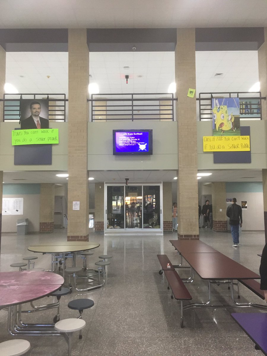 HaleyH1999's tweet image. We made our principal into a meme and hung it in the cafeteria.