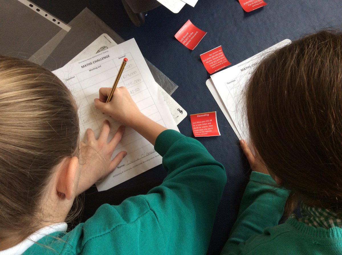 BroughPrimary's tweet photo. Y6 - Busy and having fun with some challenging maths #year6 #challengingmaths https://t.co/ogaK34t8oa