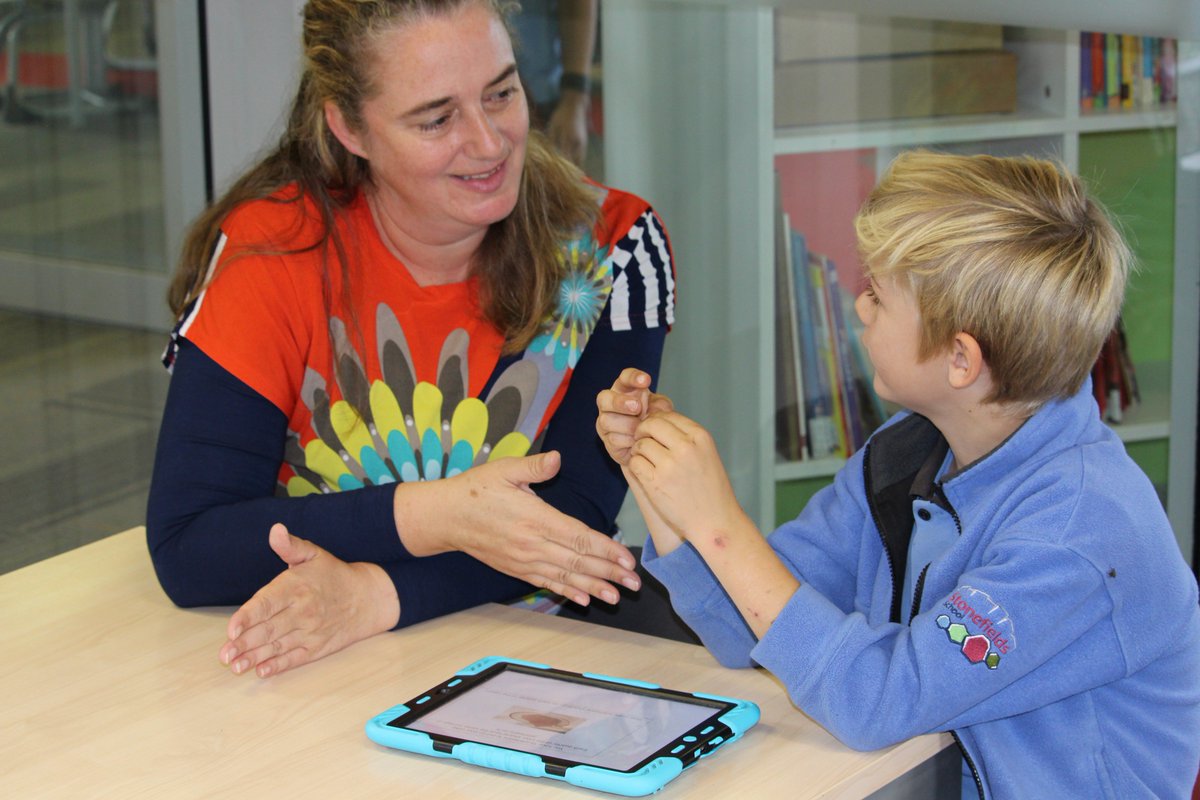 StonefieldsSch's tweet photo. Such focus, such pride, so much learning to be proud of #learnerledconferences https://t.co/Ugr7RXPIvM