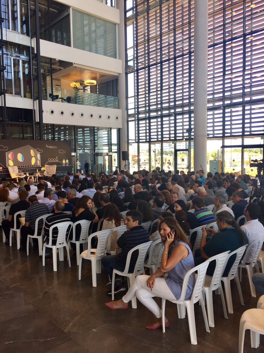 AntoniaSAshton's tweet photo. Palpable excitement @ SAP Israel All Hands meeting in the amazingly innovative and stylish new building #sappeople https://t.co/z75hz5jlWW