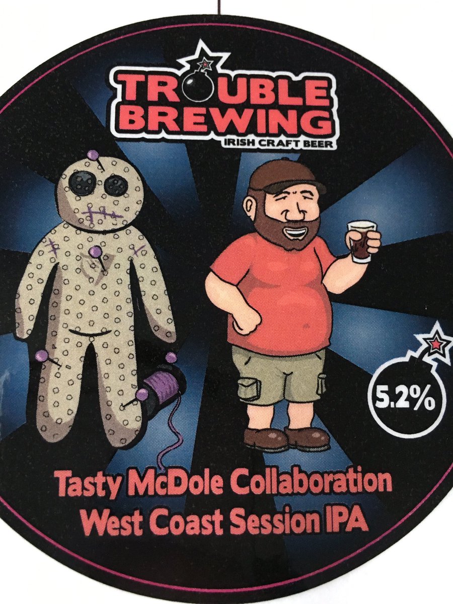 troublebrewing's tweet photo. One of two new beers coming your way this week, when Arthie met the legend that is @TastyMcD https://t.co/kfQ5HZSRbQ