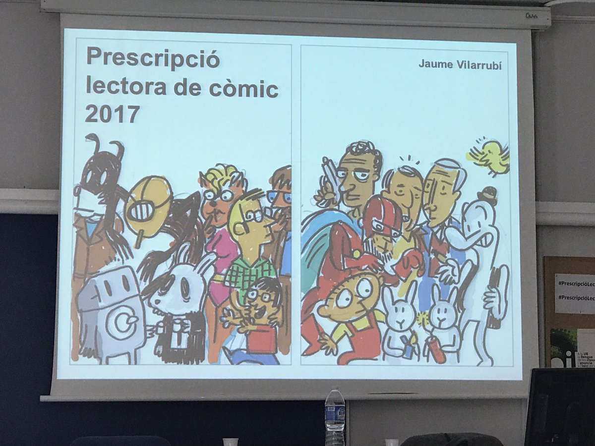 mdelmarsan's tweet photo. Avui parlem del món del còmic!! #prescripciólectora #postgrauub #nousconeixements https://t.co/3nUwcWEJeQ