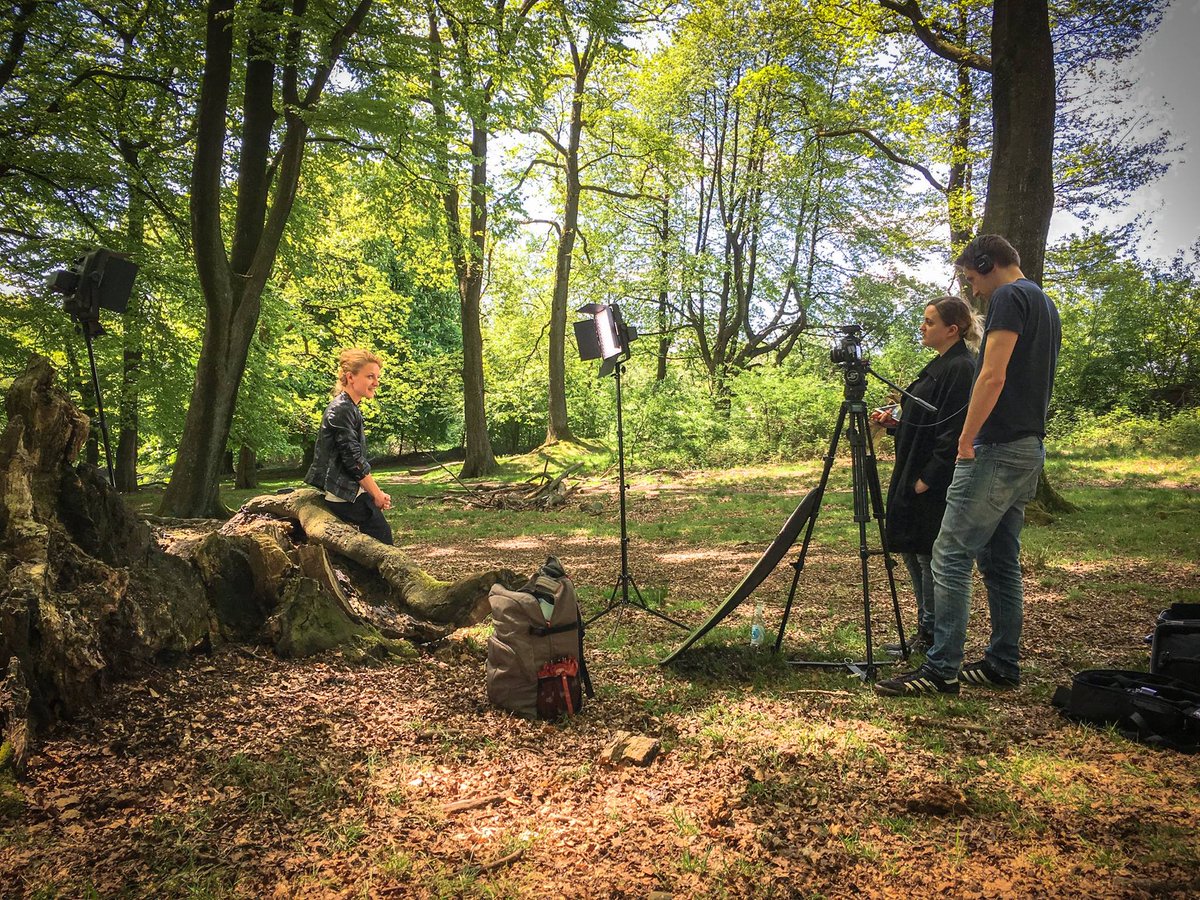 wijld's tweet photo. The perfect place to present our WoodShirts &amp; our new Collection!💚🌳🎥 #interview #forest #trees #fashion #fairfashion #green #vegan #OOTD https://t.co/4I7mCh9BR3