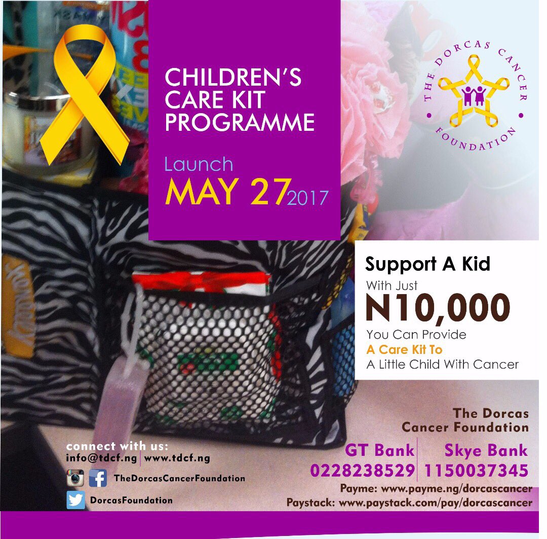 DorcasCancer's tweet photo. #thedorcascancerfoundation #launch #carekit #carekitprogram #May27 #childhoodcancer #support #donate https://t.co/16DVYFsIVn