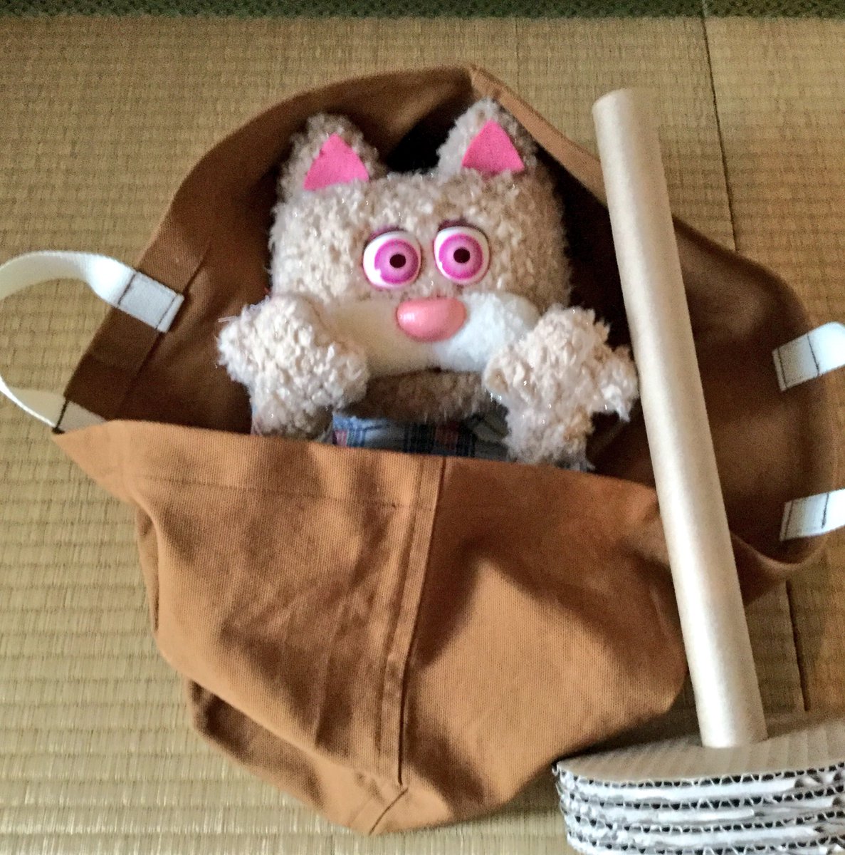 ポンコパペッツ 人形にはトートバッグと簡易台が付きます ポンパペ ポンコパペッツ Puppet 口パク人形 腹話術人形 Ventriloquism ハンドパペット パペット キャット