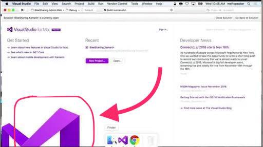 chomado's tweet photo. #decode17 #TL13
えー!知らなかったー!
Visual Studio for Mac のスタート画面の VS のロゴが半分隠れてるの不思議だったんだけど、
なるほど、「Mac」の「M」らしい! https://t.co/8PoyOnIZ6x