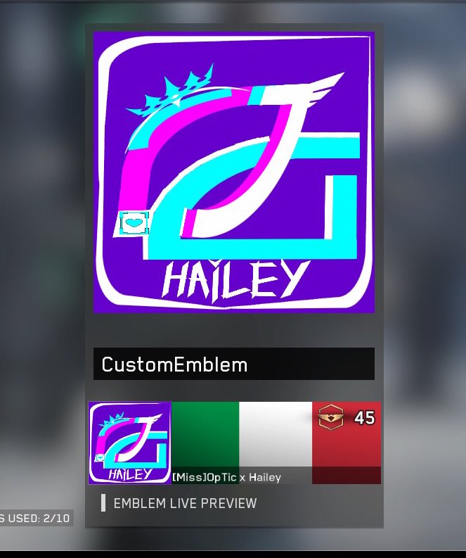 OpTicHailey's tweet photo. Met a new friend today @bullet713 :) oh and my OG emblem hope you all like it @OpTicGaming @OpTicFlamesword #CallOfDuty @MLG_Christ https://t.co/bju4w1q5fH