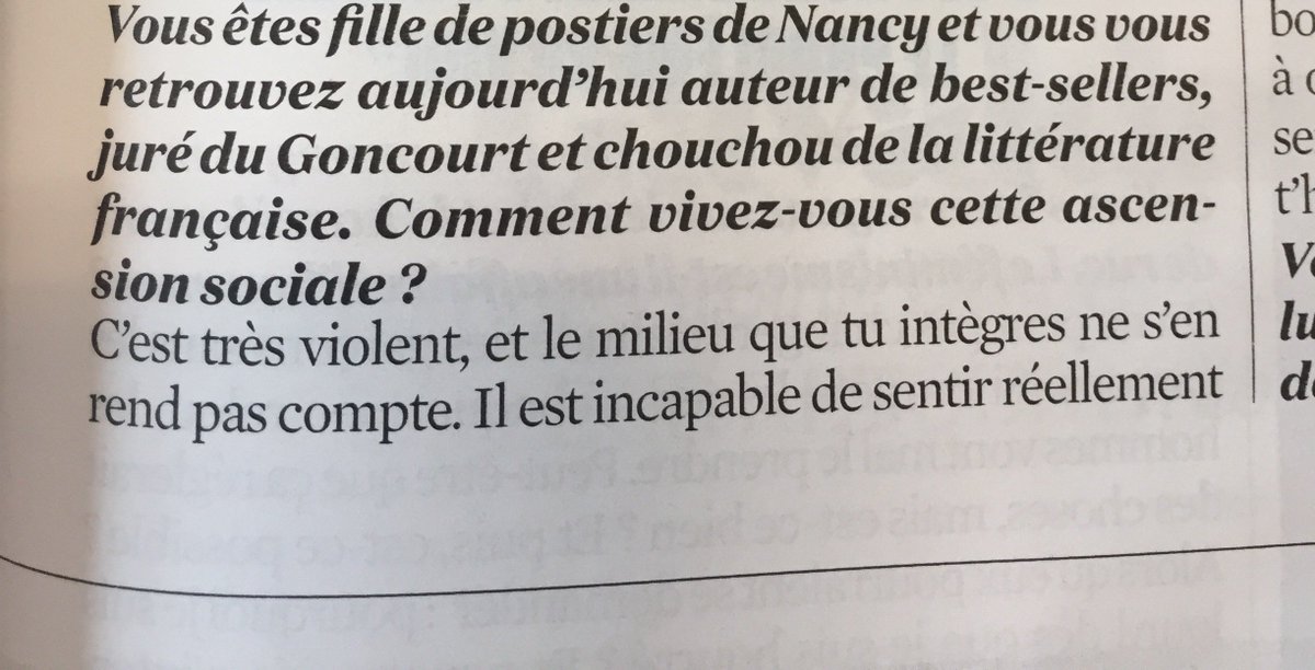 amandecherie's tweet photo. @lobs Mon passage préféré de l'interview avec Despentes concerne la violence de l'ascension sociale. Extrait : https://t.co/OfrzxZfurT