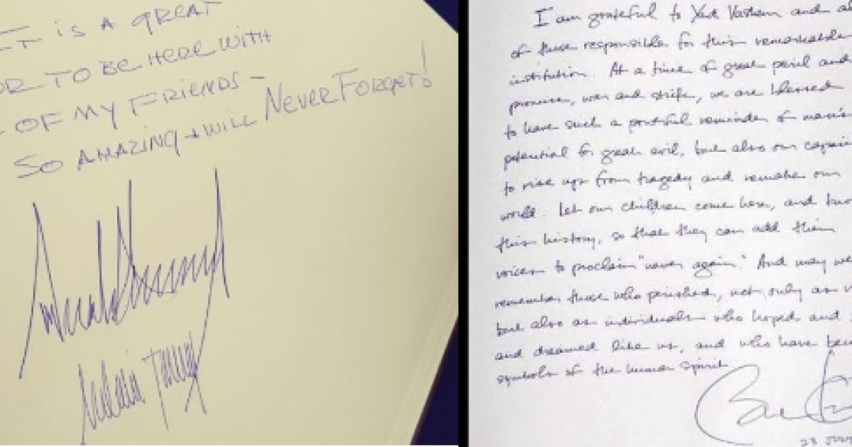 ElHuffPost's tweet photo. Las palabras dejadas en el memorial del Holocausto resumen la diferencia entre Trump y Obama
https://t.co/TWShZD2Oo0 https://t.co/hLVsYeib8g