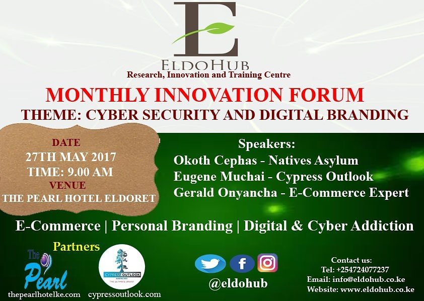 Denniskemo's tweet photo. #Eldohubmonthlyforum is happening this Saturday @thepearlhotel Eldoret among the speakers @omwanaj and @EugeneMuchai of @Cypress_Outlook https://t.co/BGssAru7pm