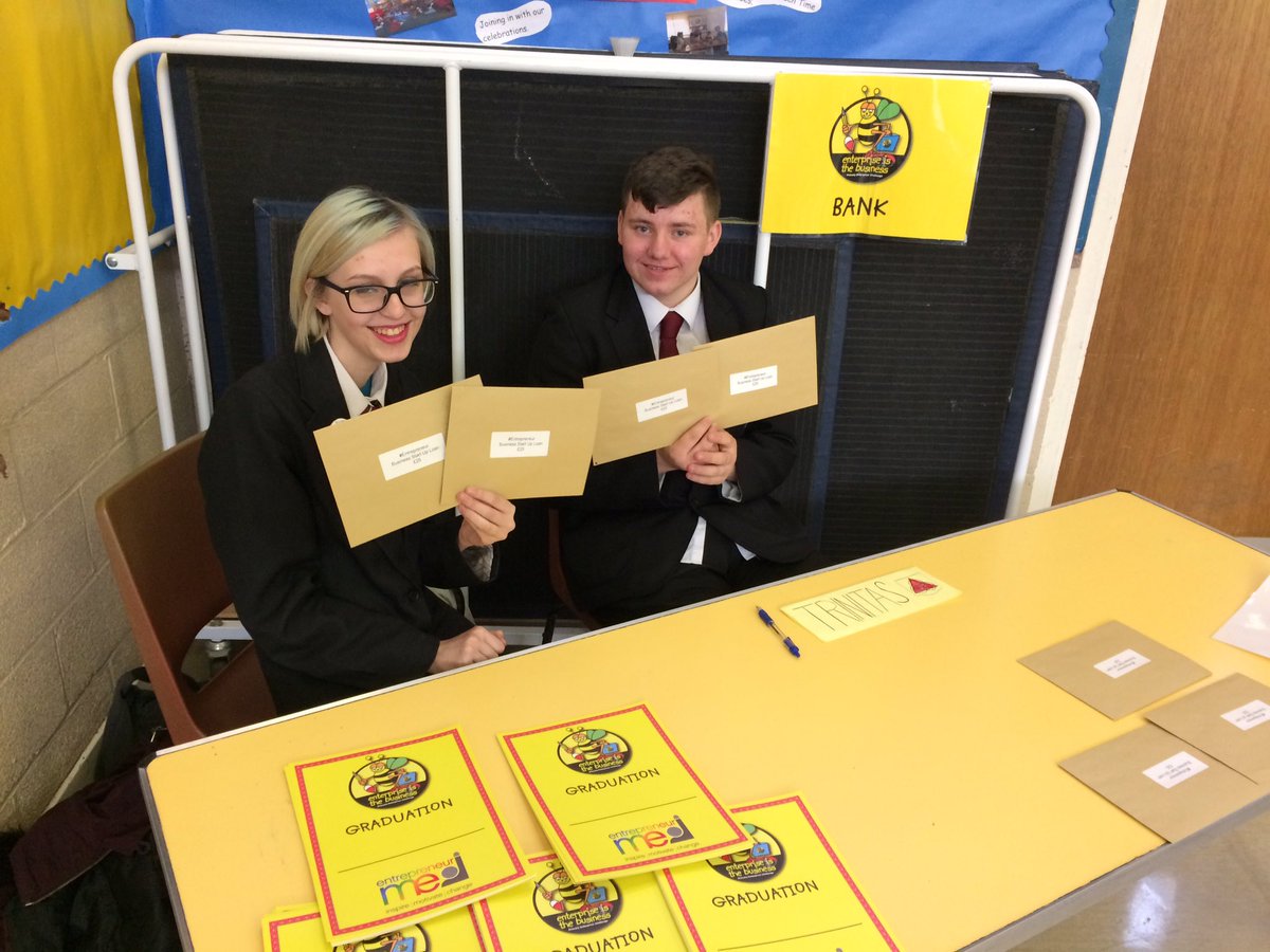 entrepreneurme's tweet photo. Ready for a day of banking. High School Helpers really add to our Enterprise is the Business Day #getrichquick #honestytest #businessloans https://t.co/fGstP6Q6lA