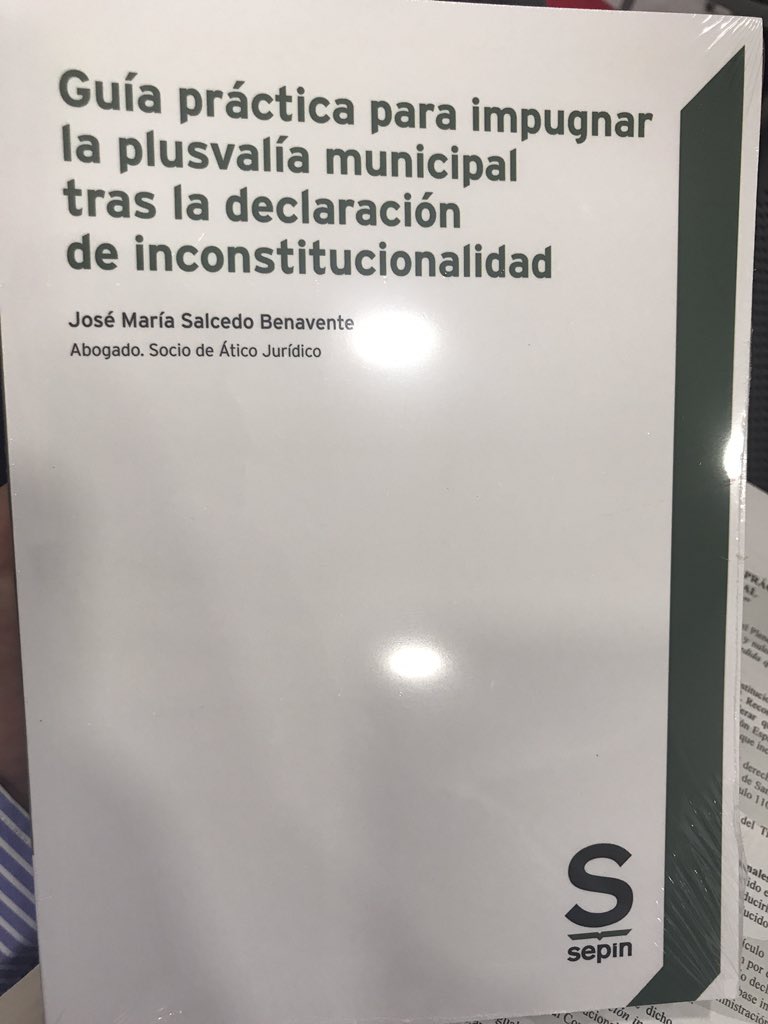 AsesoresTD's tweet photo. Estamos en las Jornadas sobre impugnación de la Plusvalía municipal @SepinEditorial @jm_salcedo https://t.co/RDoEi3xxL6
