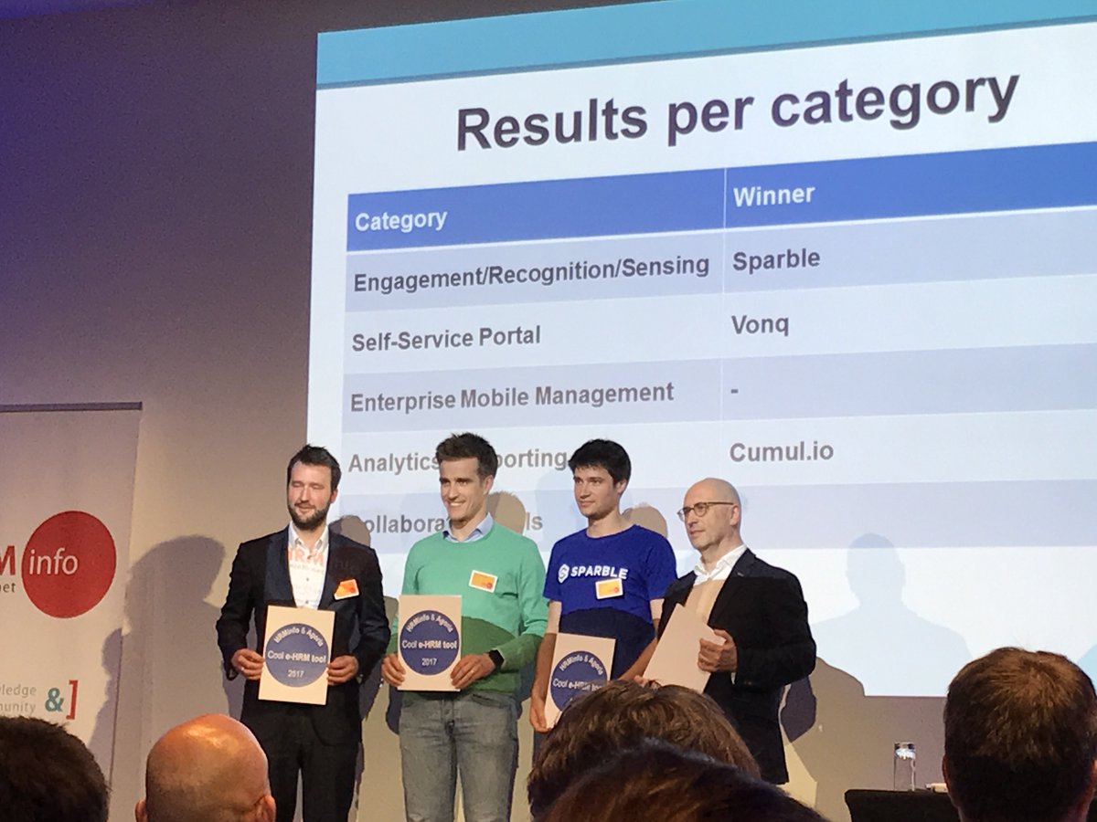 Interesting companies at #HRITD2017 &amp; Cumul.io won the #analytics pitch battle ;-). Congratz @Talmundo on winning overall!