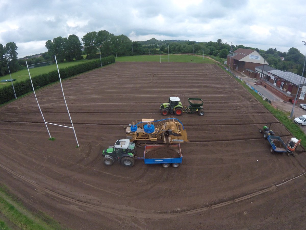 Secondary drainage today <a href="/NOERFC1/">Nuneaton Old Edwardians</a> 12 months after primary drainage. 
<a href="/CSportsTurf/">Chappelow SportsTurf</a> 
<a href="/FarmservicesLtd/">Rob Burtonshaw</a> 
<a href="/RFU_Facilities4/">Chloe McMorran</a> 
@RFUWarwickshire