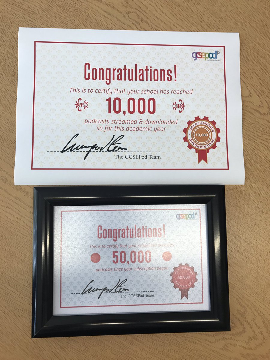 KesgraveHigh's tweet photo. Well done 👍 to all our KS4 students - @GCSEPod 10,000 so far this year and 50,000 in total ! #streamordownload https://t.co/9dlf5wYQlN