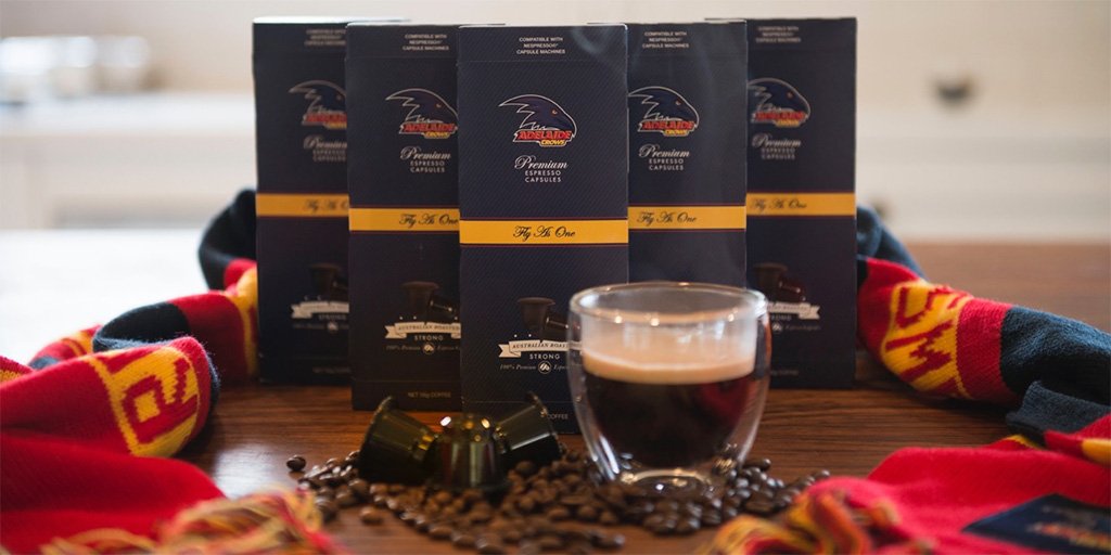 Adelaide_FC's tweet photo. OK, let’s start this week’s #crowschat with a giveaway! 

We’ve got some Adelaide Crows premium coffee capsules thanks to @CoffeeAFL ☕️ https://t.co/TFhnSiMaEA