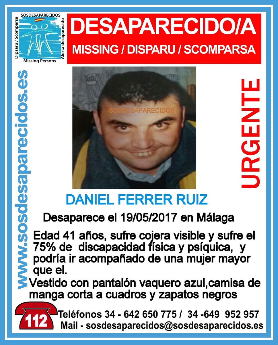 guardiacivil's tweet photo. #Urgente
Este es Daniel, sufre una discapacidad y ha #desaparecido en #Malaga
Si lo ves
☎️062
☎️091
☎️112
Tu RT no cuesta nada y ayuda mucho https://t.co/mFeacabDRT