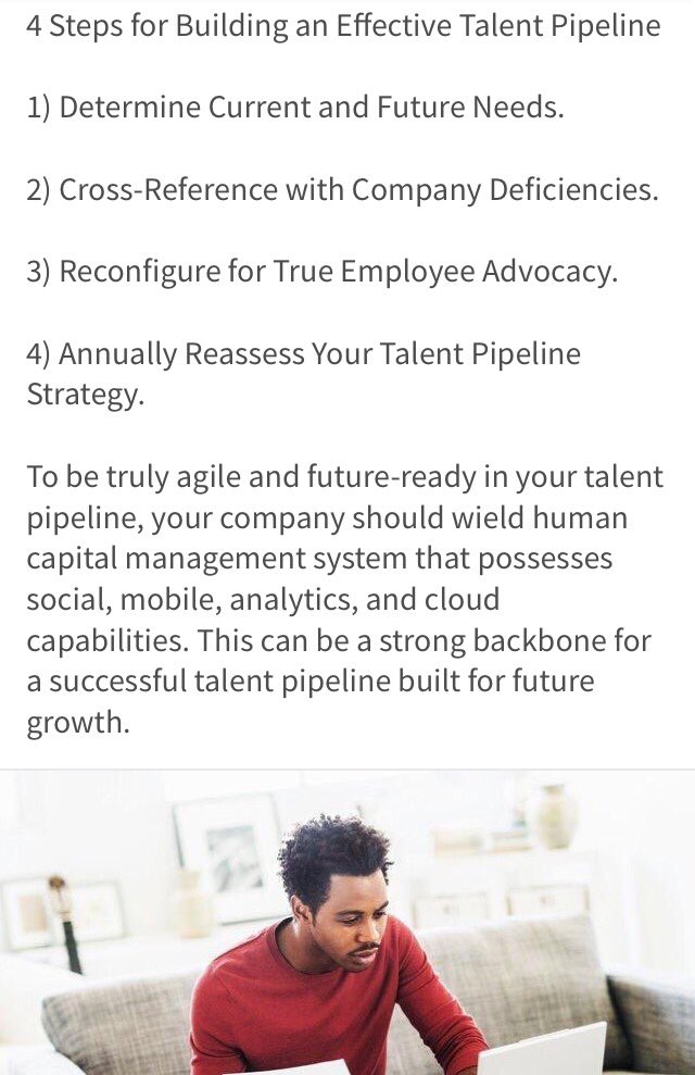 StewartSamkange's tweet photo. 4 essential steps to creating and maintaining an effective #talent pipeline: https://t.co/teVL8nGWzH @Oracle_Africa #ModernHCM #Recruiting https://t.co/gTS2c1fns5