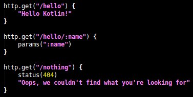 sparkjava's tweet image. very close to a early version of a thin idiomatic @kotlin layer for #spark. Very very neat... #sparkjava #kotlin author: @lallemupp