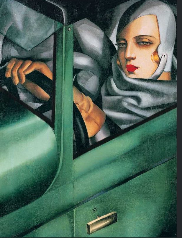 NatalitaDB's tweet photo. #Miobrafavoritatema12 es "Autorretrato en Bugatti verde" de Tamara de Lempicka, 1925, #Realismos. Colección privada. @arteneaUCM https://t.co/3KC5pGjkxi
