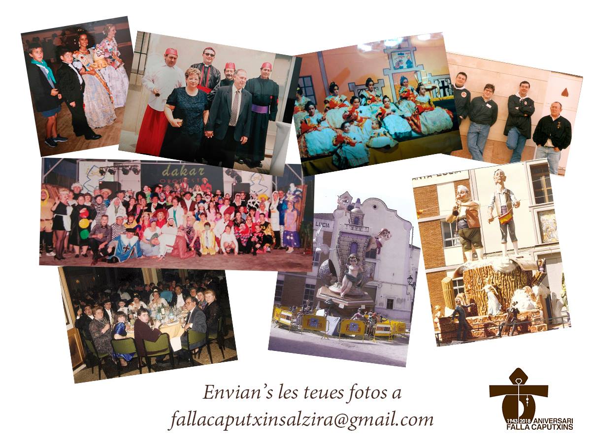 FallaCaputxins's tweet photo. Si tens fotos dels nostres 75 anys d'història envía-les a fallacaputxinsalzira@gmail.com https://t.co/MXoE3X7TXc