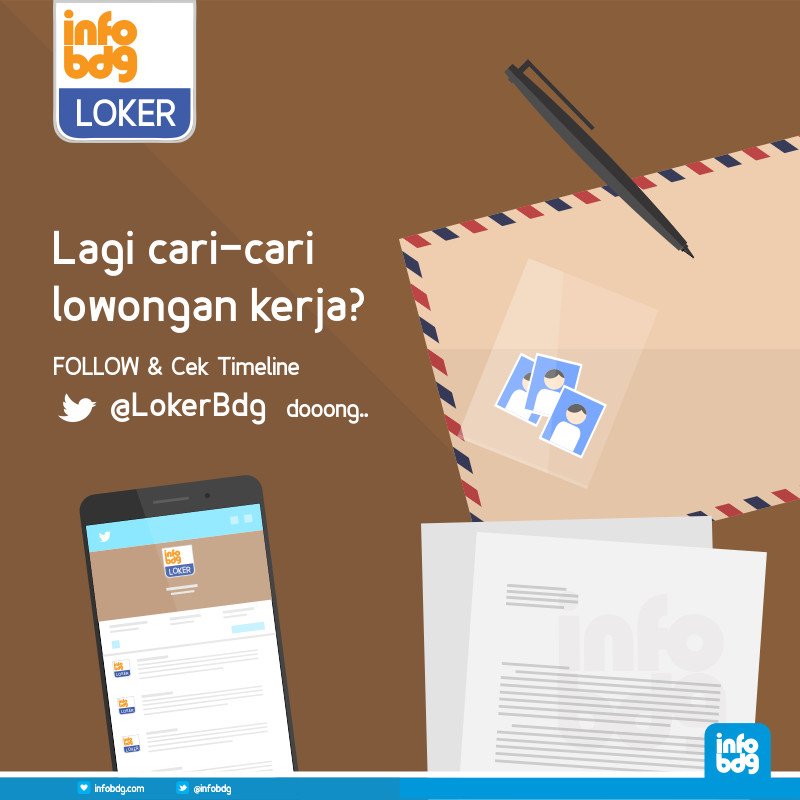 infobdg's tweet photo. Mau tau lowongan kerja? Ya follow @LokerBdg dong! Hadir di twitter dan instagram :) https://t.co/Tq4UcWzCgc