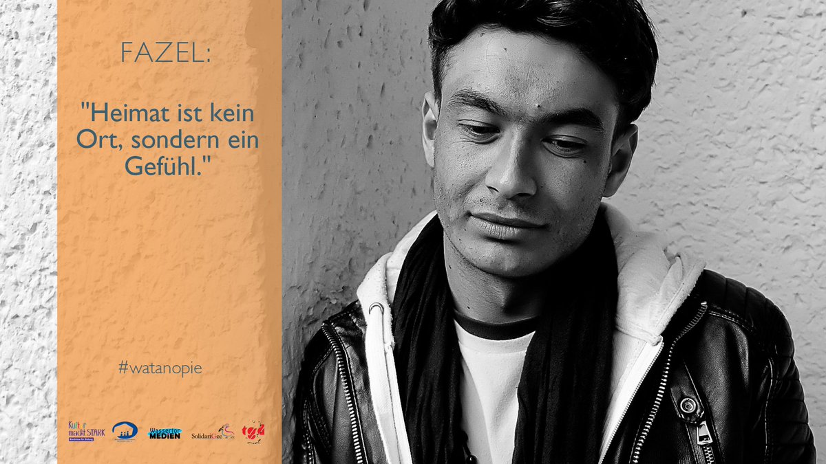 solidarigee_ev's tweet photo. FAZEL: "Heimat ist kein Ort, sondern ein Gefühl". #watanopie #utopie #watan #solidarigee #berlin #fazel Mehr auf: https://t.co/lcY5SUfue1 https://t.co/m97PbMaQto