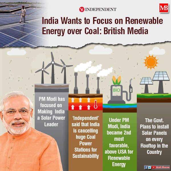 AmitKalrajOffc's tweet photo. PM @narendramodi aims to made India a Solar Power Leader #renewableenergy #solarenergy https://t.co/nmFJKe8jGh