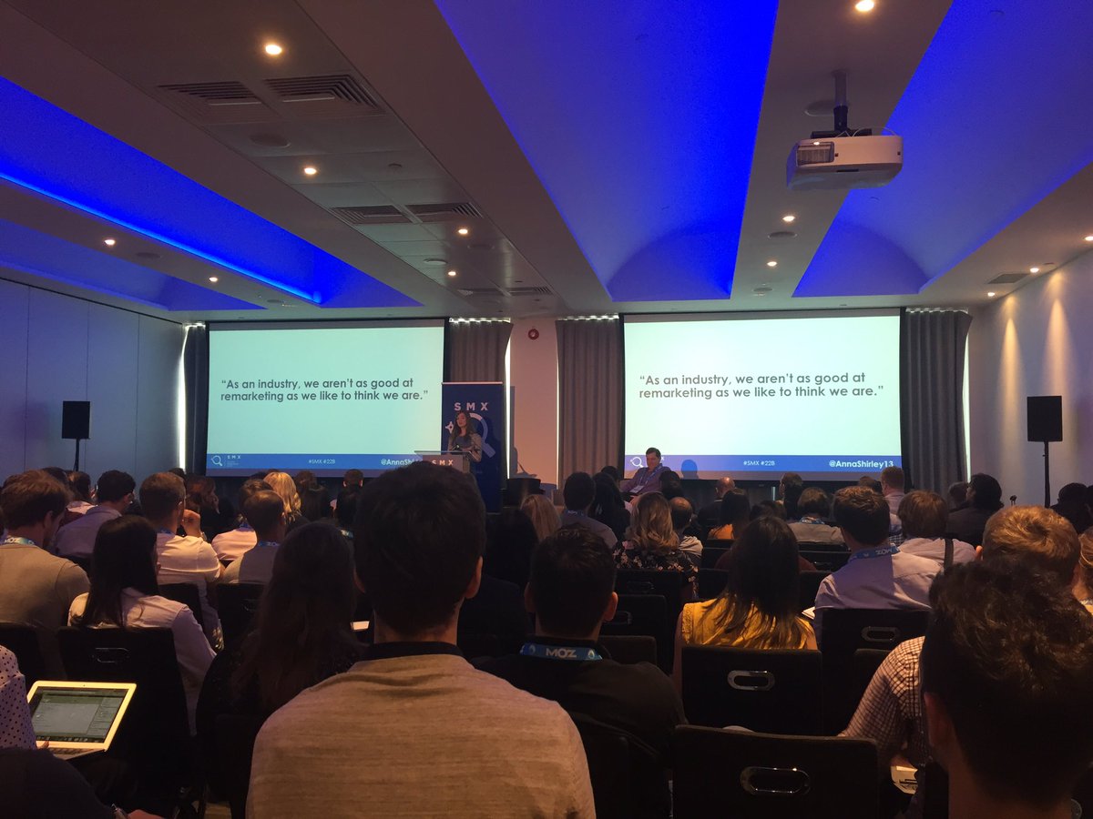 "As an industry, we aren't as good at remarketing as we like to think we are" "stop stalking people!" <a href="/annashirley13/">Anna Shirley</a> #smx #22b <a href="/Periscopix/">Merkle | Periscopix</a>