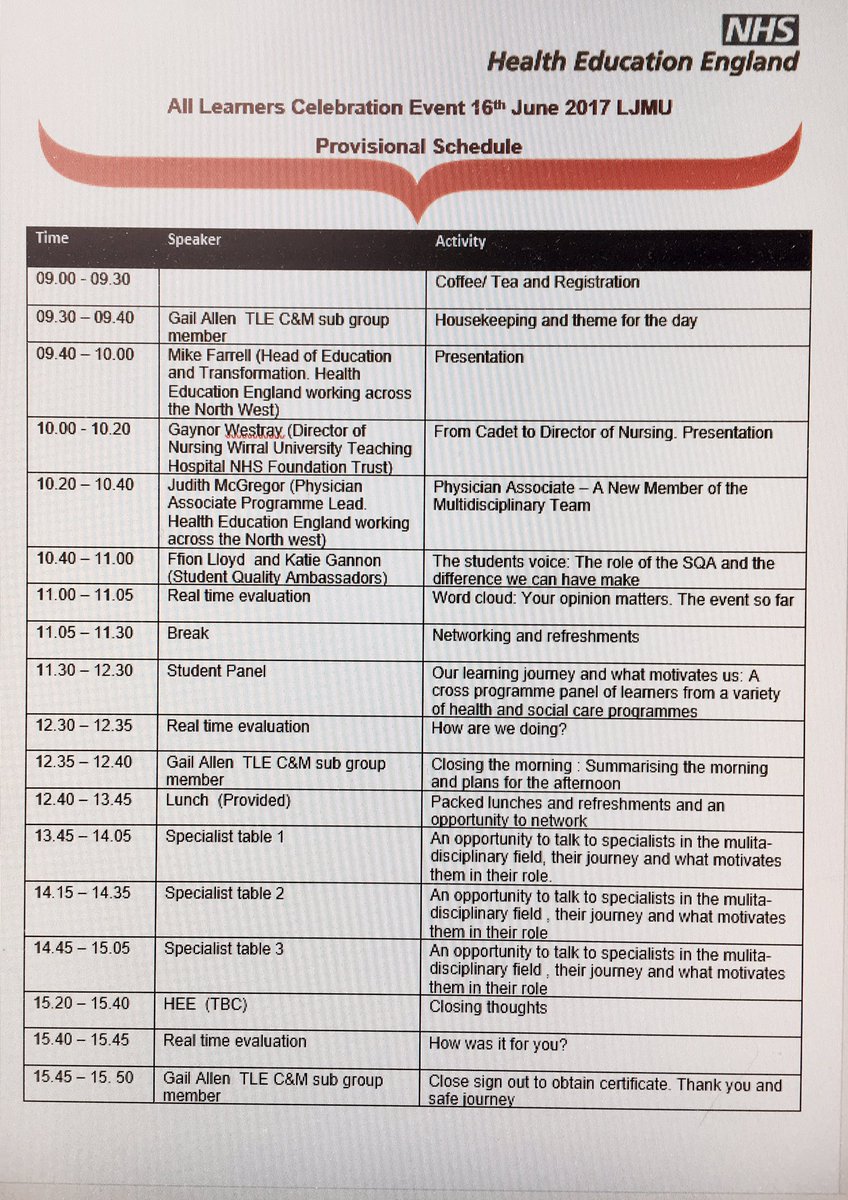 studentquality's tweet photo. Agenda for #alllearnerscelebration. Ffion and Katie are talking about @studentquality @UoCriversideSQA @PreregUc https://t.co/2uX0wIuvDp