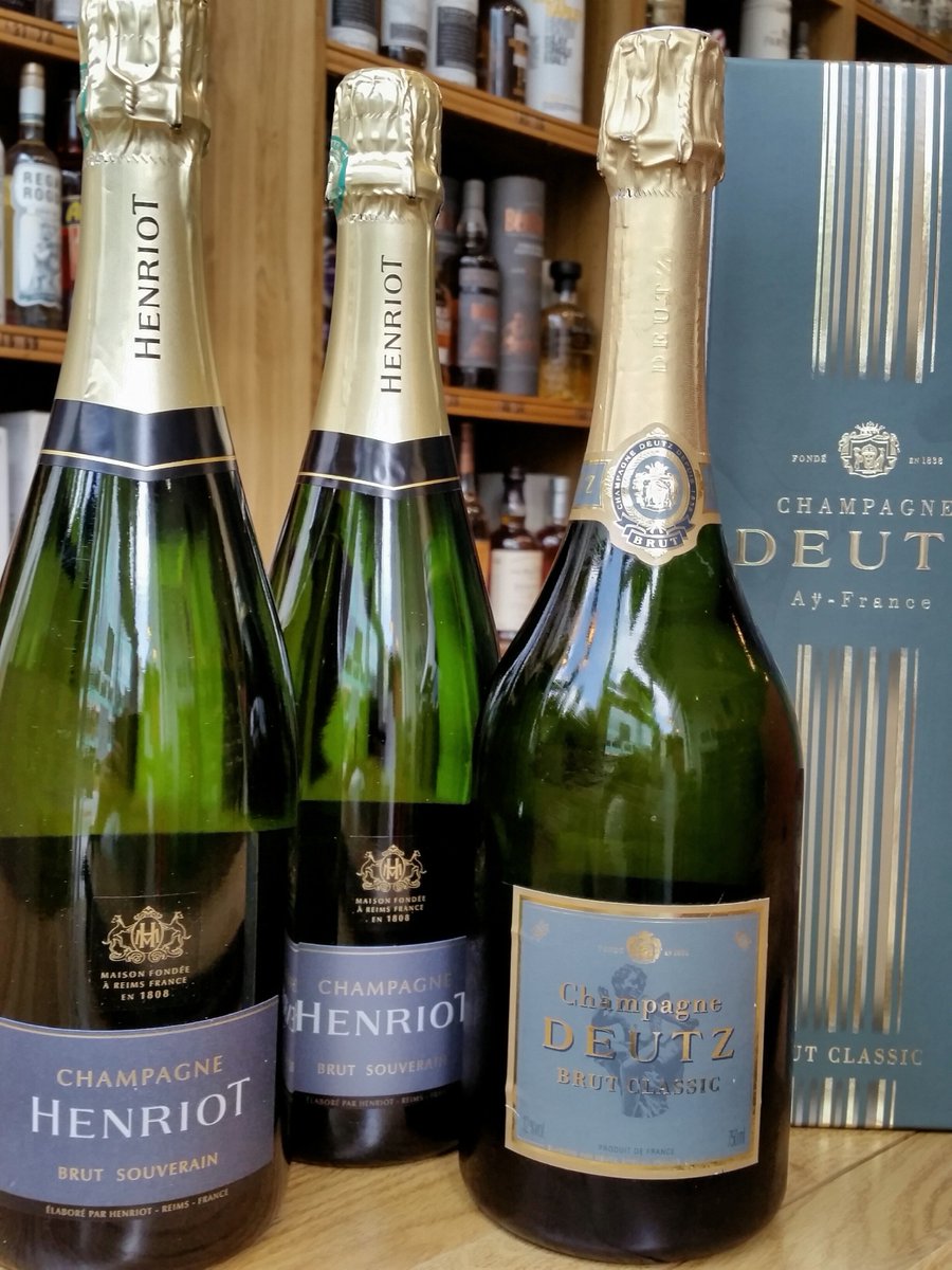 Here's two of our #champagnes in the new #promo on great #offers #Henriot floral fresh citrus almond and  #Deutz  elegant lemon zest apple