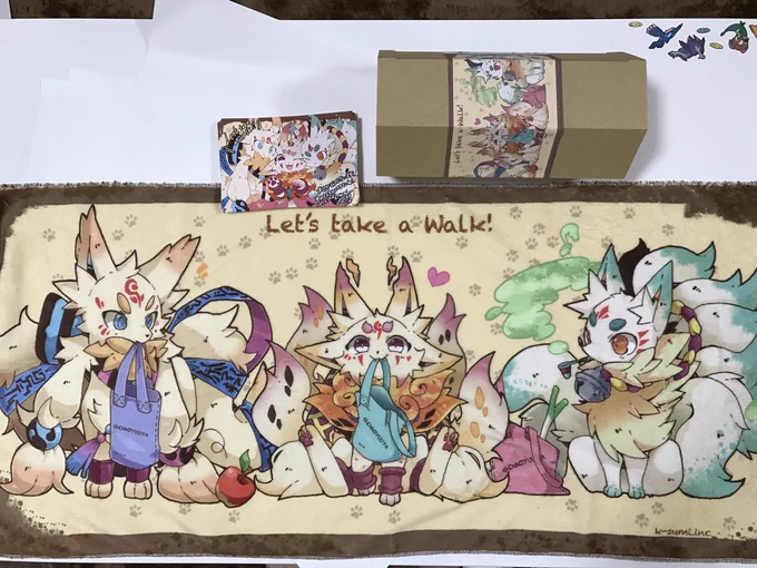 【デザフェス新作】40×90サイズのふわふわタオルです!肌触りがとても抜群に良いです(๑•ૅㅁ•๑)
価格は2500円で六角形の箱にお入れしてお渡しします!おまけとしてこのタオルのために描き下ろした非売品のポストカードが付いております。裏にはサインとシリアル番号付きです。 