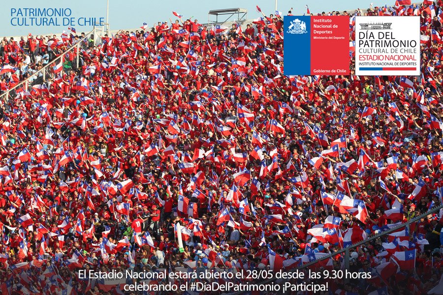 INDChileOficial's tweet photo. #FelizMiércoles Este domingo 28 de mayo el Estadio Nacional celebra el #DíadelPatrimonio ¡Participa! https://t.co/0CDKSVofMQ