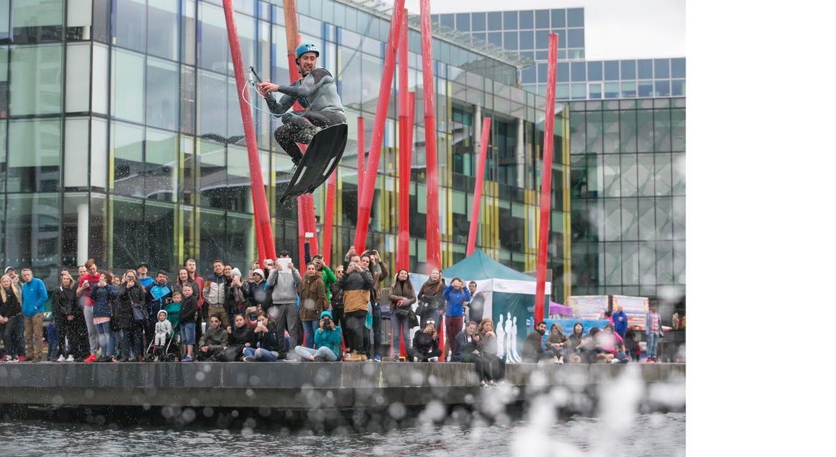 DBFDocklands's tweet photo. Great weekend @ #Dockfest17. Rubber Ducky Racing, Raft Racing, SUP, Golf Island, Wakeboarding, @DublinBayCruise'ing, Kayaking, funfairing... https://t.co/5xxccD1zkA