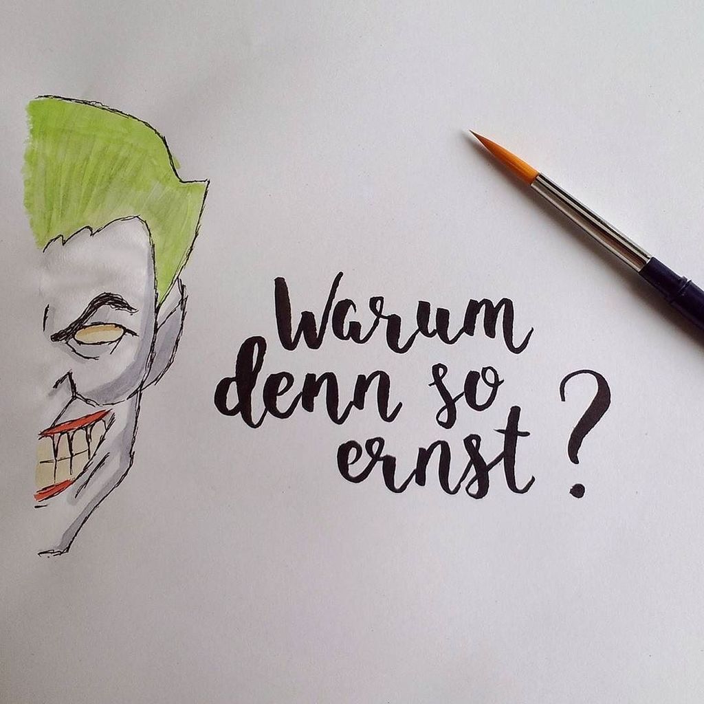 desORmad's tweet photo. „Warum denn so ernst?“ (#letterattackchallenge von @FrauHoelle)
#lettering #handlettering #brushlettering #brushpen #handwritten #typograp… https://t.co/OcgHE4wU6C