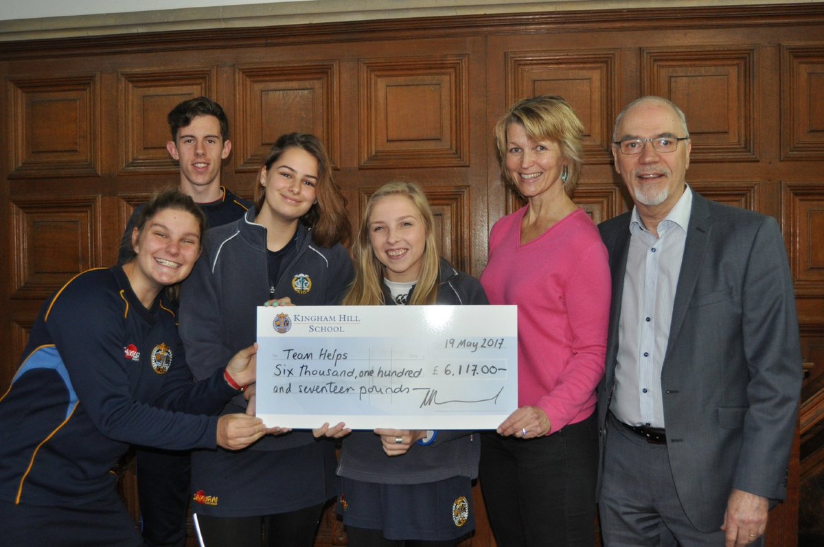 kinghamhillsch's tweet photo. We were very proud to present #TeamHelps w/ a £6,117 cheque to build homes for Guatemalan families after #fundraising last term #charity https://t.co/BuoZAizknM