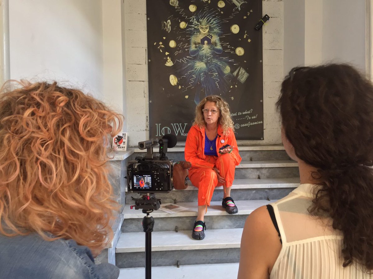 realclusterfuck's tweet photo. Today we are 📹ing @casaJasmina with @jasminatwitter: talking about #cyborgs, #art in the age of #internet and much more 🤖👽👁️ https://t.co/u8Ae0psWOj